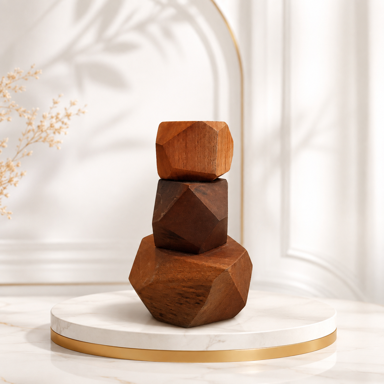 DECORA Deco Wooden Balance Timber Rocks